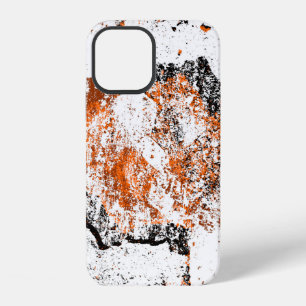 Funda Para iPhone 12 Fondo marrón oscuro grunge. O negro blanco naranja