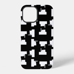 Funda Para iPhone 12 Fondo monocromo abstracto. Patrón de ilustración d