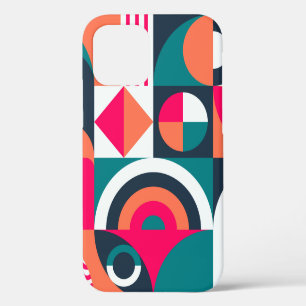 Funda Para iPhone 12 Fondo mural geométrico. Viñeta de estilo moderno