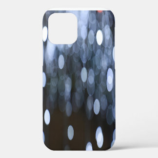 Funda Para iPhone 12 Fondo nocturno plateado y blanco con bokeh.
