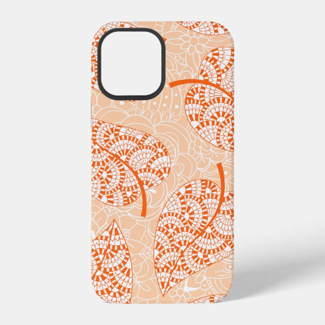Funda Para iPhone Fondo otoñal. Fondo de patrón impecable (Reverso )