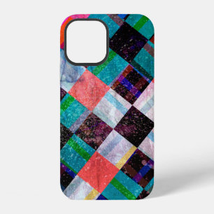 Funda Para iPhone 12 Fondo retro de acuarela de color con o geométrico