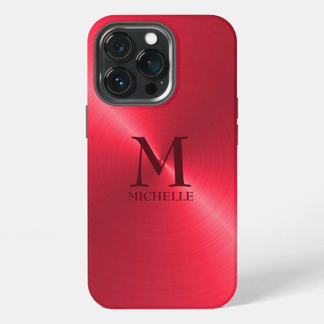 Funda Para iPhone Fondo rojo monocromático (Reverso )