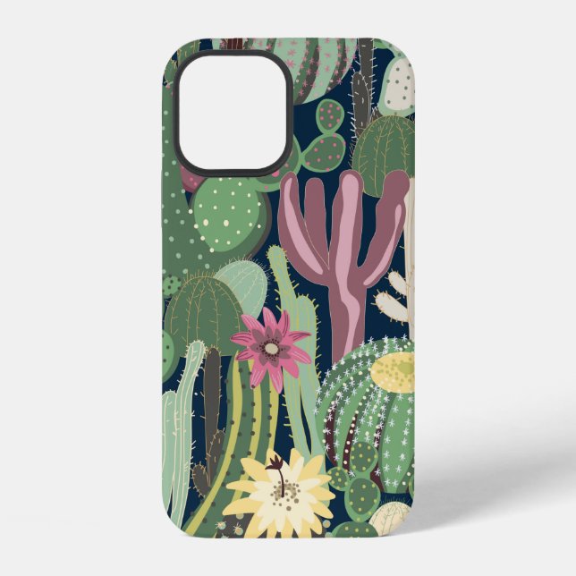 Funda Para iPhone fondo transparente con cactus (Reverso )