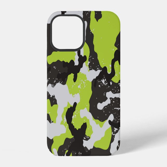 Funda Para iPhone Fondo vintage de camuflaje grunge (Reverso )