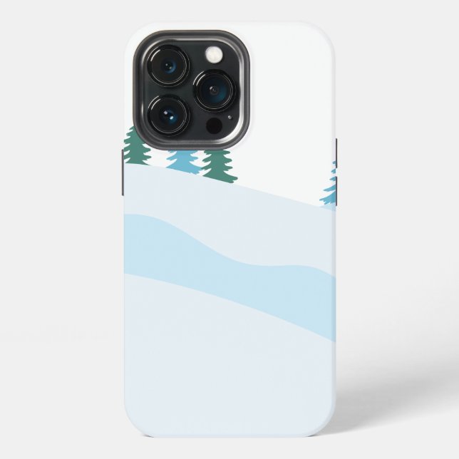 Funda Para iPhone Fondos Navideños Construibles Colinas Nevadas (Reverso )