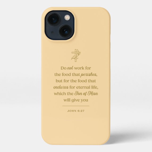 Funda Para iPhone Food for Eternal Life Christian (Reverso )