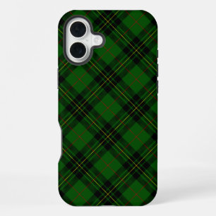 Funda Para iPhone 16 Plus Forbes tartán verde negro a cuadros