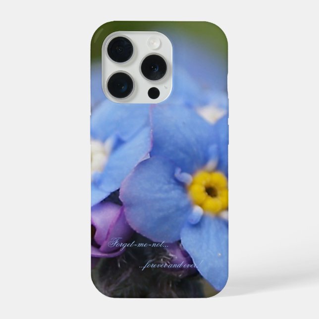 Funda Para iPhone Forget-me-not forever and ever! (Reverso )