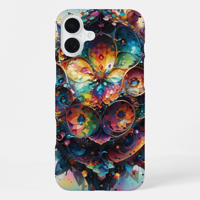 Funda Para iPhone Formas abstractas con gradientes vibrantes (Reverso )