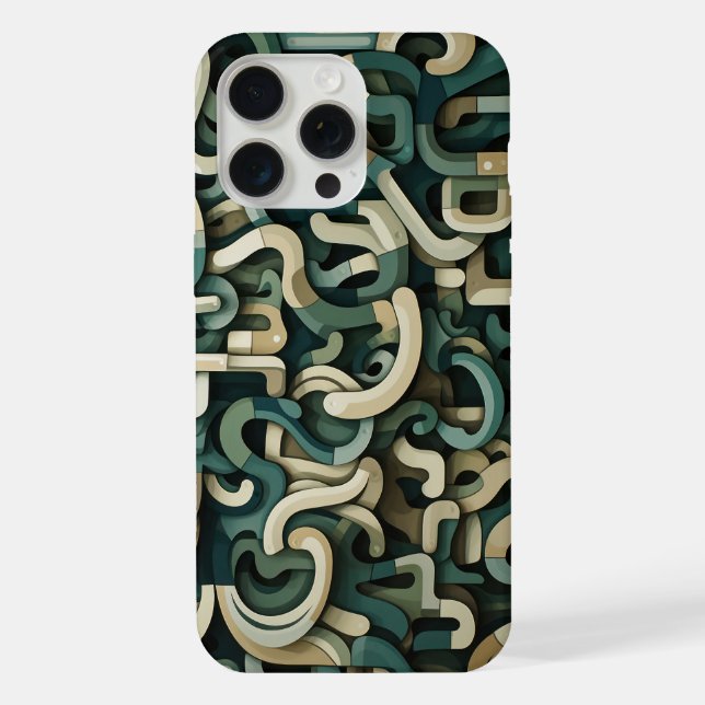 Funda Para iPhone Formas de letras rotas y superpuestas (Reverso )