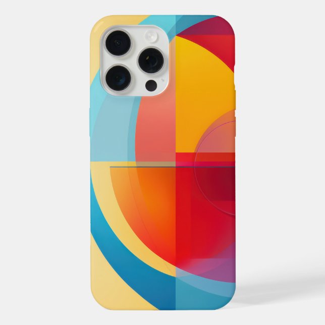 Funda Para iPhone Formas de semicírculo coloridas (Reverso )