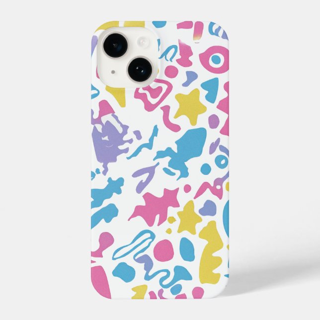 Funda Para iPhone Formas divertidas y coloridas (Reverso )