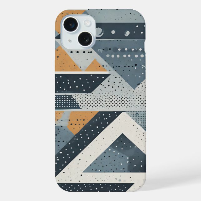 Funda Para iPhone Formas geométricas complejas en gris (Reverso )
