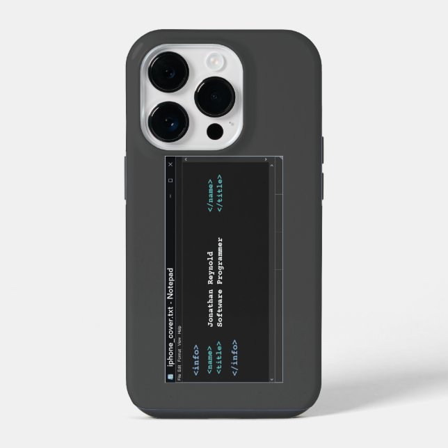 Funda Para iPhone Formato de codificador Programador informático Blo (Reverso )