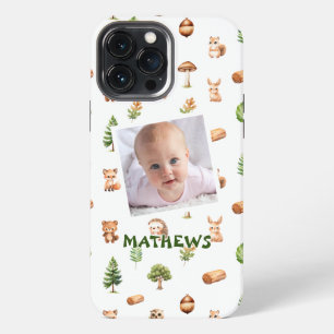 Funda Para iPhone 13 Pro Max Foto de Animales del Bosque Boho