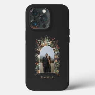 Funda Para iPhone 13 Pro Foto de arco de follaje moderno botánico acuarela