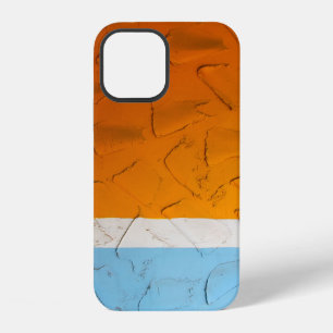 Funda Para iPhone 12 Foto de arte naranja, blanco y azul