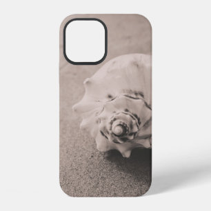 Funda Para iPhone 12 Foto de cerca de concha blanca en arena