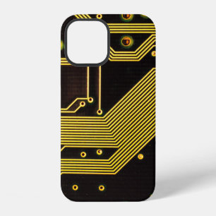 Funda Para iPhone 12 Foto de cerca de fondo de placa de circuito,abstra