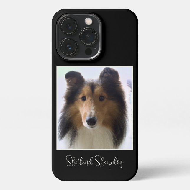 Funda Para iPhone Foto de Cute Shetland Sheepdog (Reverso)