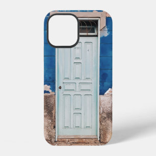 FUNDA PARA iPhone 12 FOTO DE EDIFICIO CON PUERTA DE MADERA BLANCA