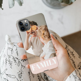 Funda Para iPhone 11Pro Max Foto de la familia de amor rosa pastoral moderno