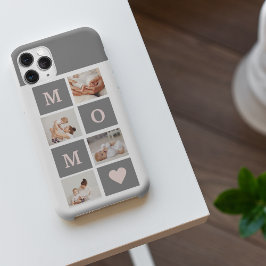 Funda Para iPhone 11Pro Max Foto de la mejor mamá de color rosa y gris