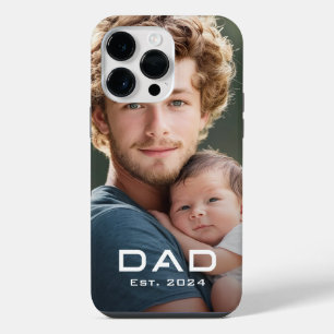 Funda Para iPhone 14 Pro Max Foto de papá moderno día del padre bebé recién nac