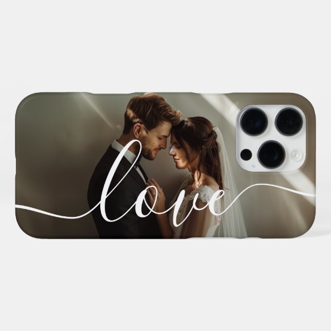 Funda Para iPhone Foto de pareja Personalizado 'Amor' (Reverso Horizontal)