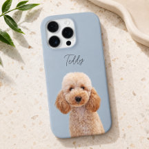 Foto de perro moderna azul polvoriento y nombre de