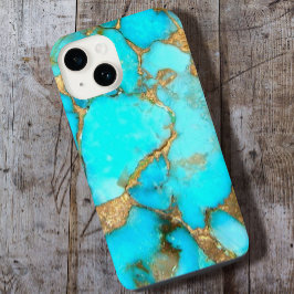 Funda Para iPhone 14 foto de piedra turquesa