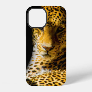 FUNDA PARA iPhone 12 FOTO DE PRIMER PLANO DE LEOPARDO
