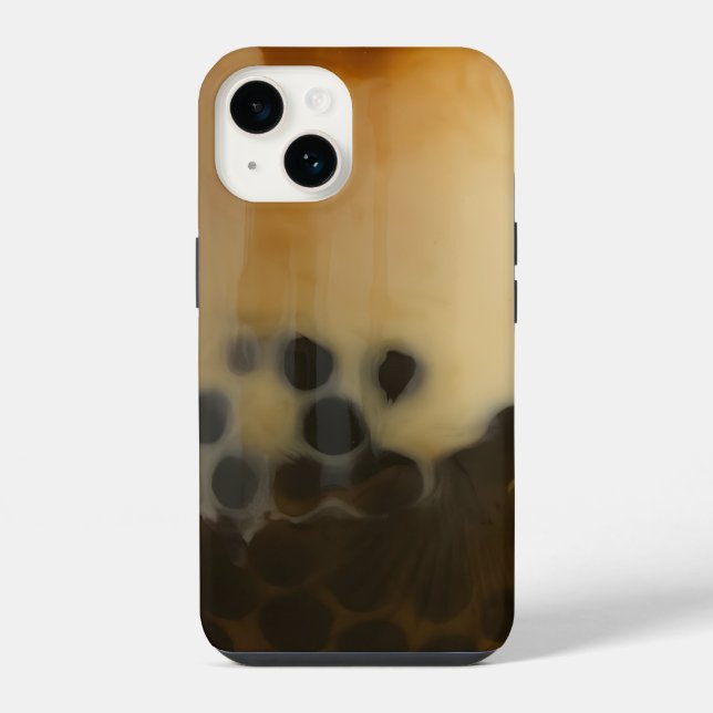 Funda Para iPhone foto de té de leche con boba (Reverso )