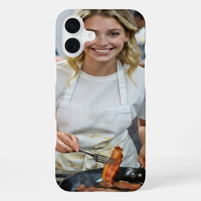 Funda Para iPhone Foto de Tocino Cocinando Personalizar (Reverso )