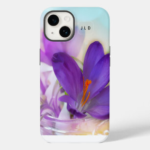 Funda Para iPhone 14 Foto de un hermoso crocus de primavera morado