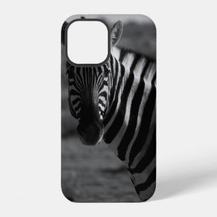 FUNDA PARA iPhone 12 FOTO EN ESCALA DE GRISES DE CEBRA