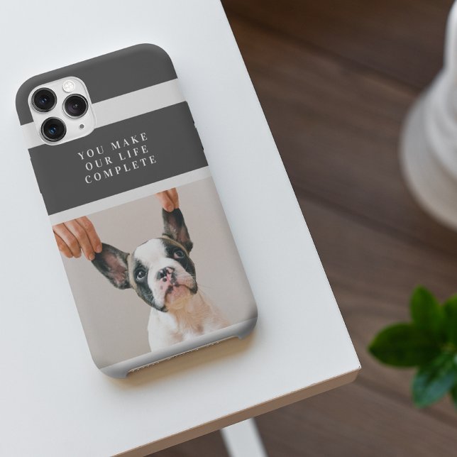 Funda Para iPhone Foto moderna de perro | Cita de perro (Subido por el creador)