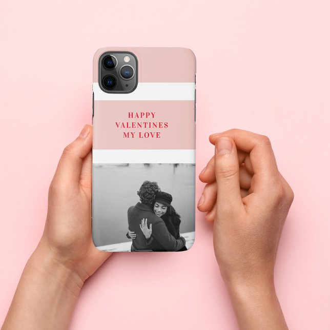 Funda Para iPhone Foto moderna | Regalo de San Valentín Red & Pink H (Subido por el creador)