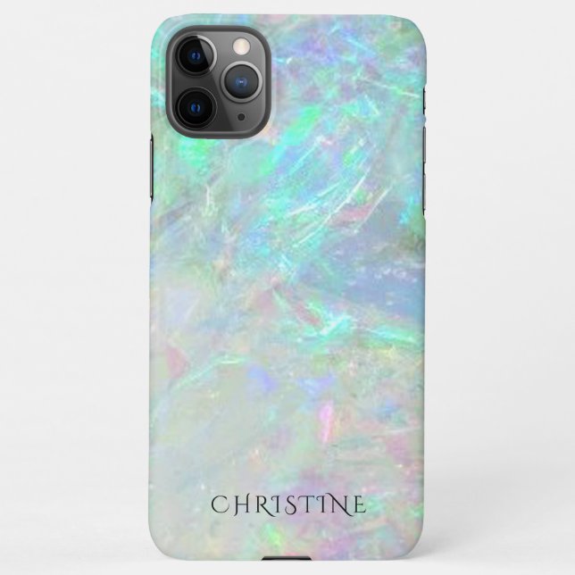 Funda Para iPhone foto opal de piedra mineral (Reverso)