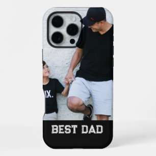 Funda Para iPhone 16 Pro Max Foto personalizable de 'Mejor Papá' para el Día de
