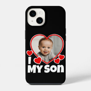 Funda Para iPhone 14 Foto personalizada 'Amo a mi hijo'