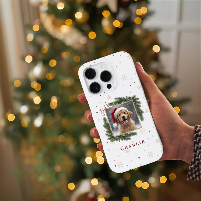 Funda Para iPhone Foto personalizada de mascota de Navidad – Día fes (Subido por el creador)