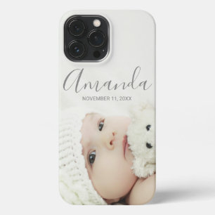 Funda Para iPhone 13 Pro Max Foto personalizado con nombre y texto personalizad