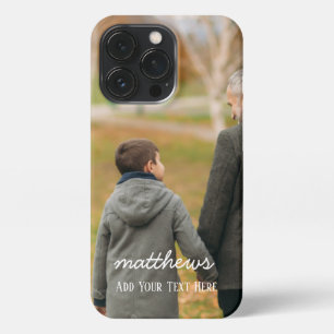 Funda Para iPhone 13 Pro Foto vertical con texto Personalizado en escritura