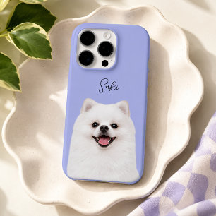 Funda Para iPhone 16 Pro Foto y nombre de mascota en letra script moderna d