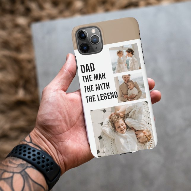 Funda Para iPhone Fotografía de Collage moderna | Regalo de papá (Subido por el creador)