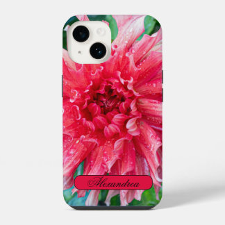 Funda Para iPhone 14 Fotografía de flores, Dahlia rosa