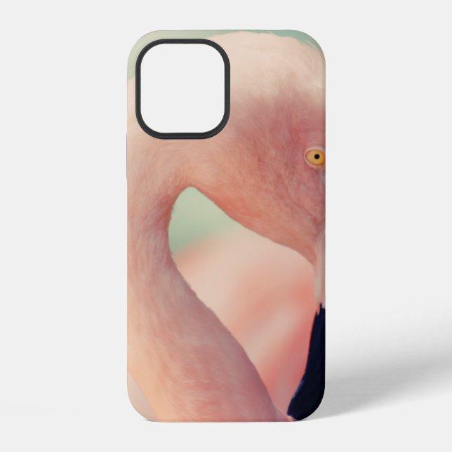 Funda Para iPhone Fotografía de foco poco profundo del flamingo rosa (Reverso )