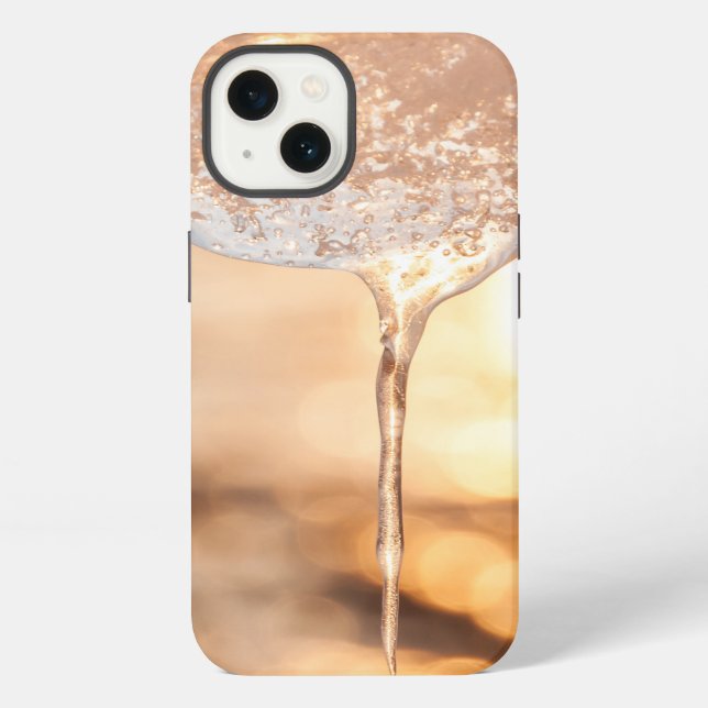 Funda Para iPhone fotografía de hielo (Reverso )